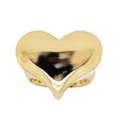 10KT GOLD PUFFED HEART RING SIZE 8