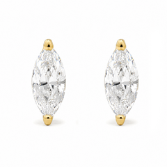 14KT Yellow Gold 0.69CTTW Lab-Created Marquise Earrings (Not Certified
