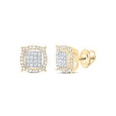 1/4CTW-NAT DIA P1 GIFT CUSHION EARRING
