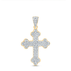 1/4CTW DIAMOND CROSS SMALL PENDANT