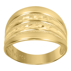 10kt Yellow Gold Womens Fashion Rings