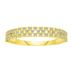 LADIES BAND 0.25CT ROUND DIAMOND 10K YELLOW GOLD
