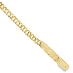 10KT Gold 7MM Regular Chino Link Bracelet, 6 inches FREE ENGRAVING