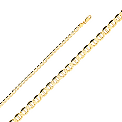 Yellow 10 Karat Solid 4.4MM Marine Chain Length 24