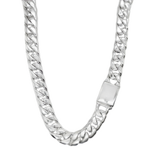 9MM STERLING SILVER MIAMI CUBAN CHAIN 26IN