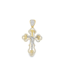 10KT CZ Cross Pendant
