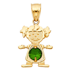 10KT GIRL MAY CHARM FOR MOM