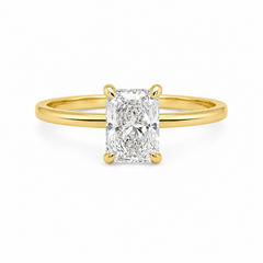 14K Yellow Gold 1.01CT Certified Lab-Grown Diamond Radiant Solitaire E