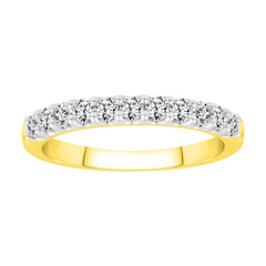 LADIES BAND 1/2 CT ROUND DIAMOND 14K YELLOW GOLD