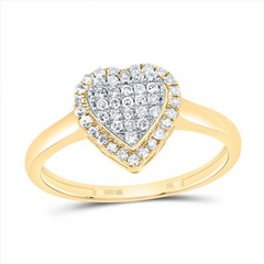 1/4CTW-NAT DIA NK FASHION HEART RING