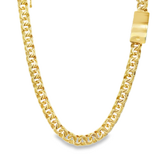 10KT Gold 10MM Solid Open Chino Link Chain 24