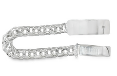 Sterling Silver Chino Link 7.5mm Bracelet 6IN FREE ENGRAVING
