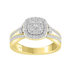 10K YELLOW GOLD DIAMOND 0.50CT ENGAGEMENT RING