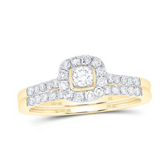 1/2CTW-DIA NK CUSHION BRIDAL SET