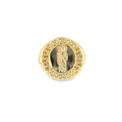 10KT YELLOW GOLD ST.JUDE RING CHINO STYLE/ SAN JUDAS