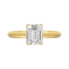 2.0 CT Certified Lab-Created Emerald Cut Diamond Solitaire Engagement