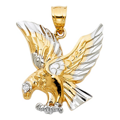 14K Gold Eagle Pendant