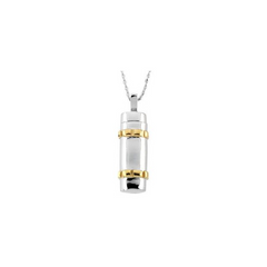Sterling Silver 14K Yellow Gold-Plated Cylinder Ash Holder 18