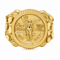 10KT Gold Centenario Nugget Ring