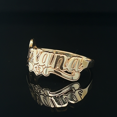 Anillo con Nombre Para Quinceanera De Oro 10KT/Quinceanera Custom Name Ring in 10KT