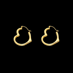 Arracadas De Oro 14KT / 14KT Gold Hoop Earrings 25MM