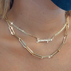 Personalized Name Necklace in 10KT Gold/Cadena de Oro 10KT Personalizada con Nombre