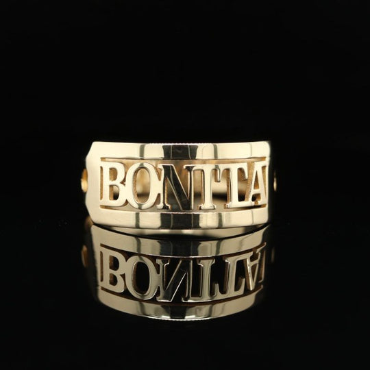 Anillo con Nombre De Oro 10KT / Women's Custom Name Ring in 10KT