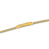 10KT Gold Chino Link Baby Bracelet with FREE Name – 4mm, 5” (Tejido Chino)