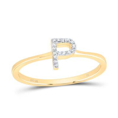 1/20CTW-DIA NK GIFT INITIAL "P" RING
