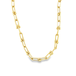 10KT YELLOW GOLD FANCY LINK 16IN