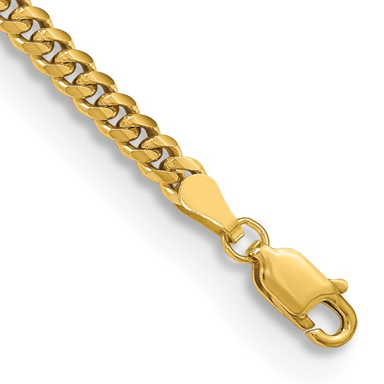 10KT Yellow Gold 2mm Solid Miami Cuban Chain 24"