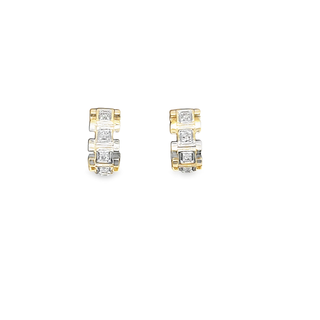 10KT YELLOW GOLD 0.20CT DIAMOND HUGGIES