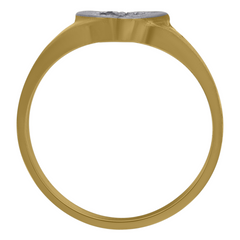 10kt Gold Girls Two-Tone CZ Heart Ring