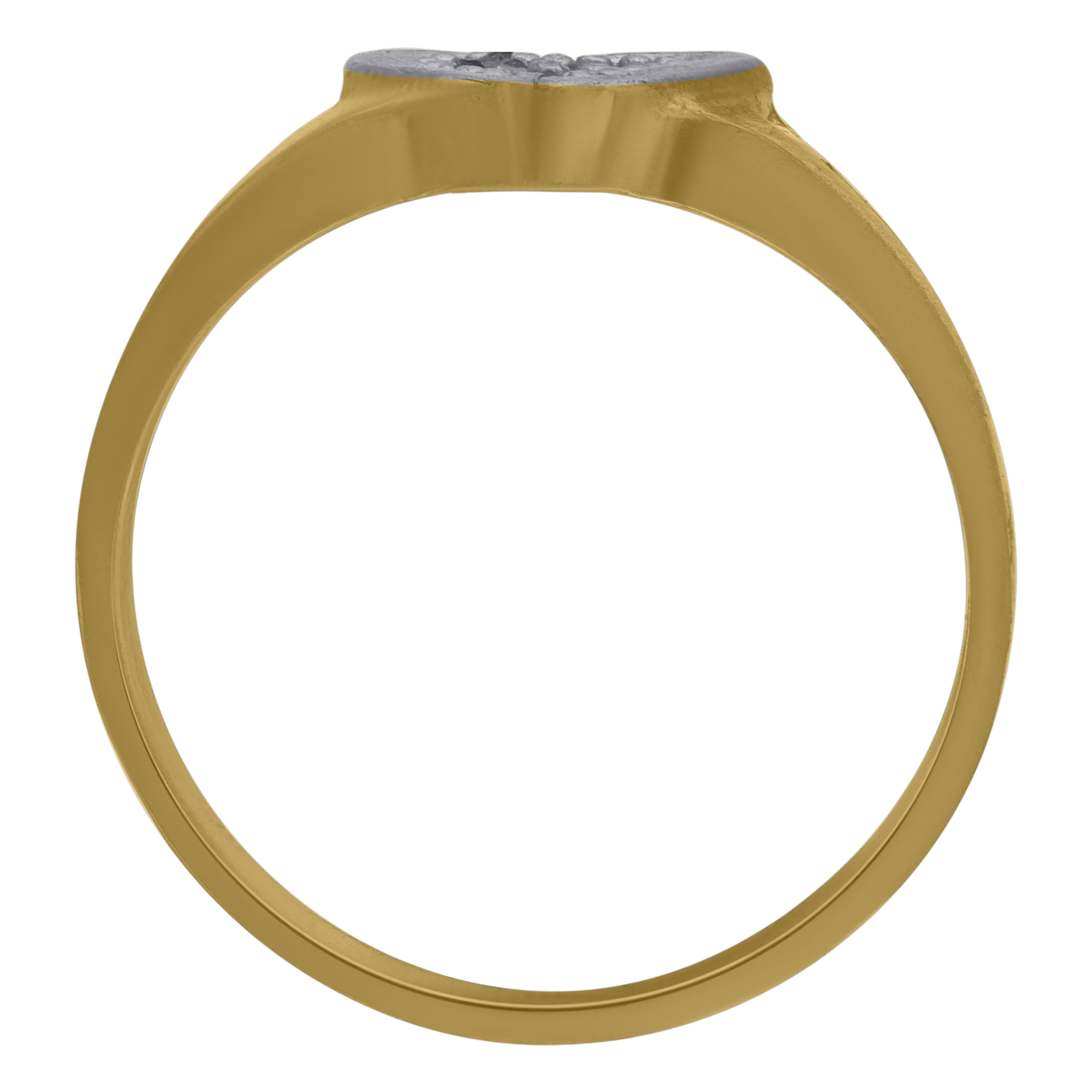 10kt Gold Girls Two-Tone CZ Heart Ring