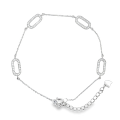Sterling Silver Paperclip Design Bracelet 8