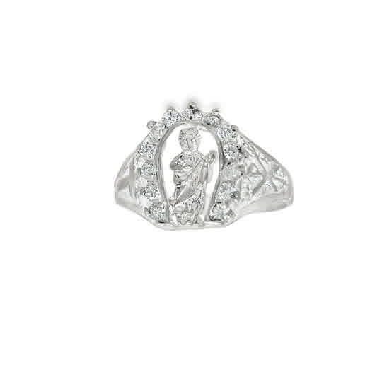 Sterling Silver St.Jude CZ Men's Ring