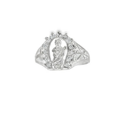 Sterling Silver St.Jude CZ Men's Ring