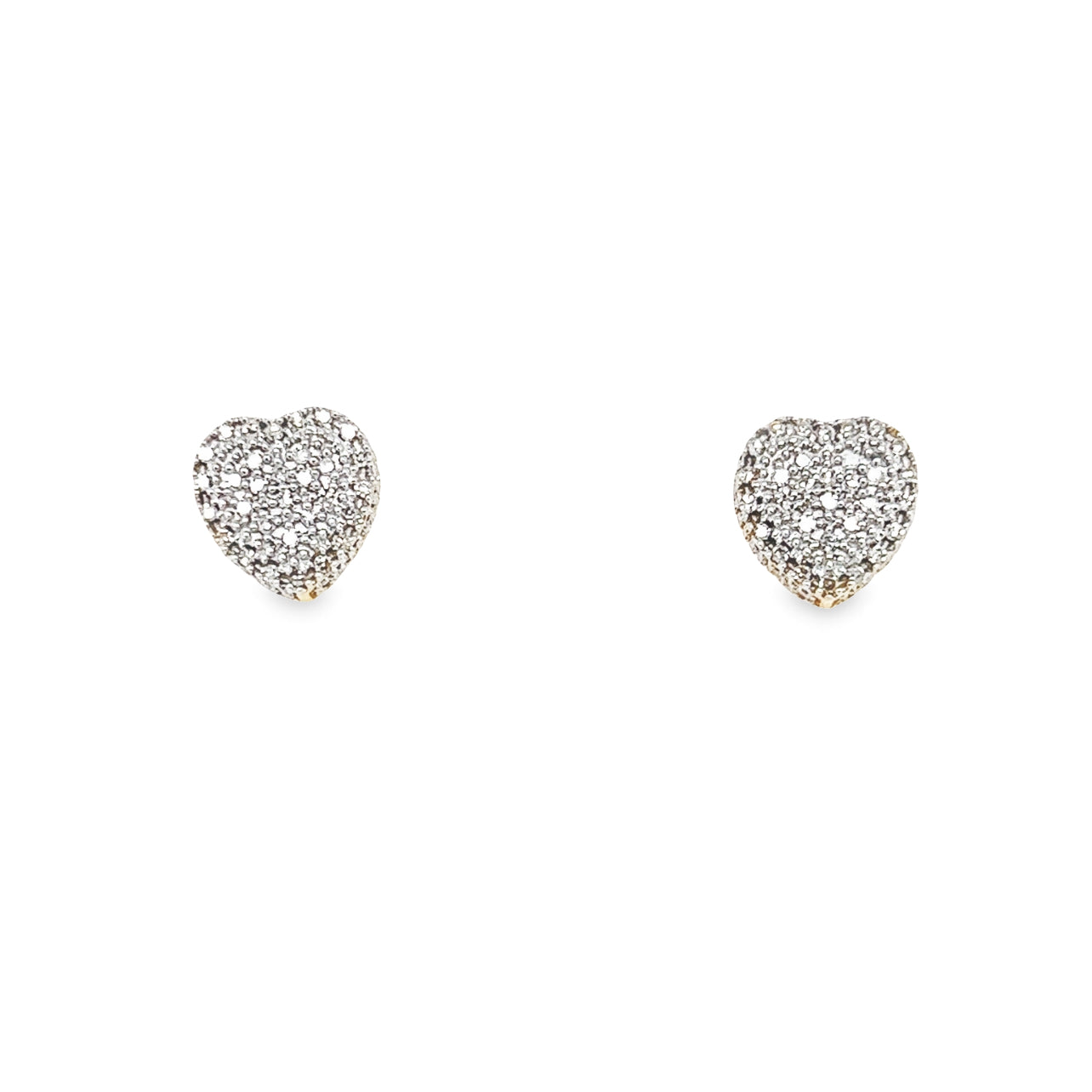 10KT Yellow Gold 0.33CT Diamond Heart Earrings