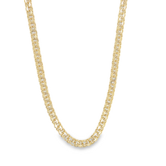10KT Yellow Gold Solid 4MM Chino Link Chain 24 inches