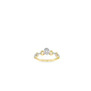 10KT YELLOW GOLD ENGAGEMENT 0.15CT DIAMOND RING