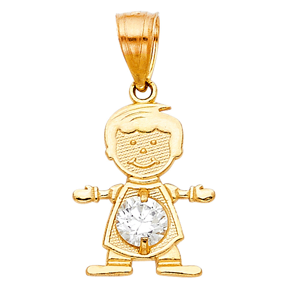 10KT BOY APRIL CHARM FOR MOM