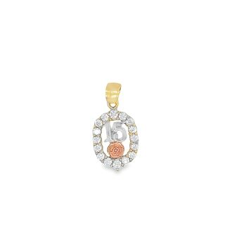 10KT YELLOW GOLD 15 PENDANT