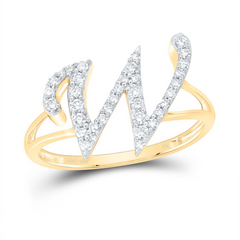 10KT GOLD 1/4CTW NATURAL DIAMONDS INITIAL 