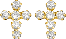 Gold Stud Earrings Broquele