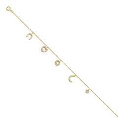 14KT Gold Lucky Anklet