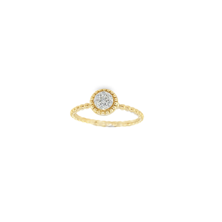 14KT YELLOW GOLD DIAMOND .10CT PROMISE RING