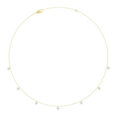 10K Yellow Gold 1.00CTW Certified Lab-Grown Diamond Round Necklace