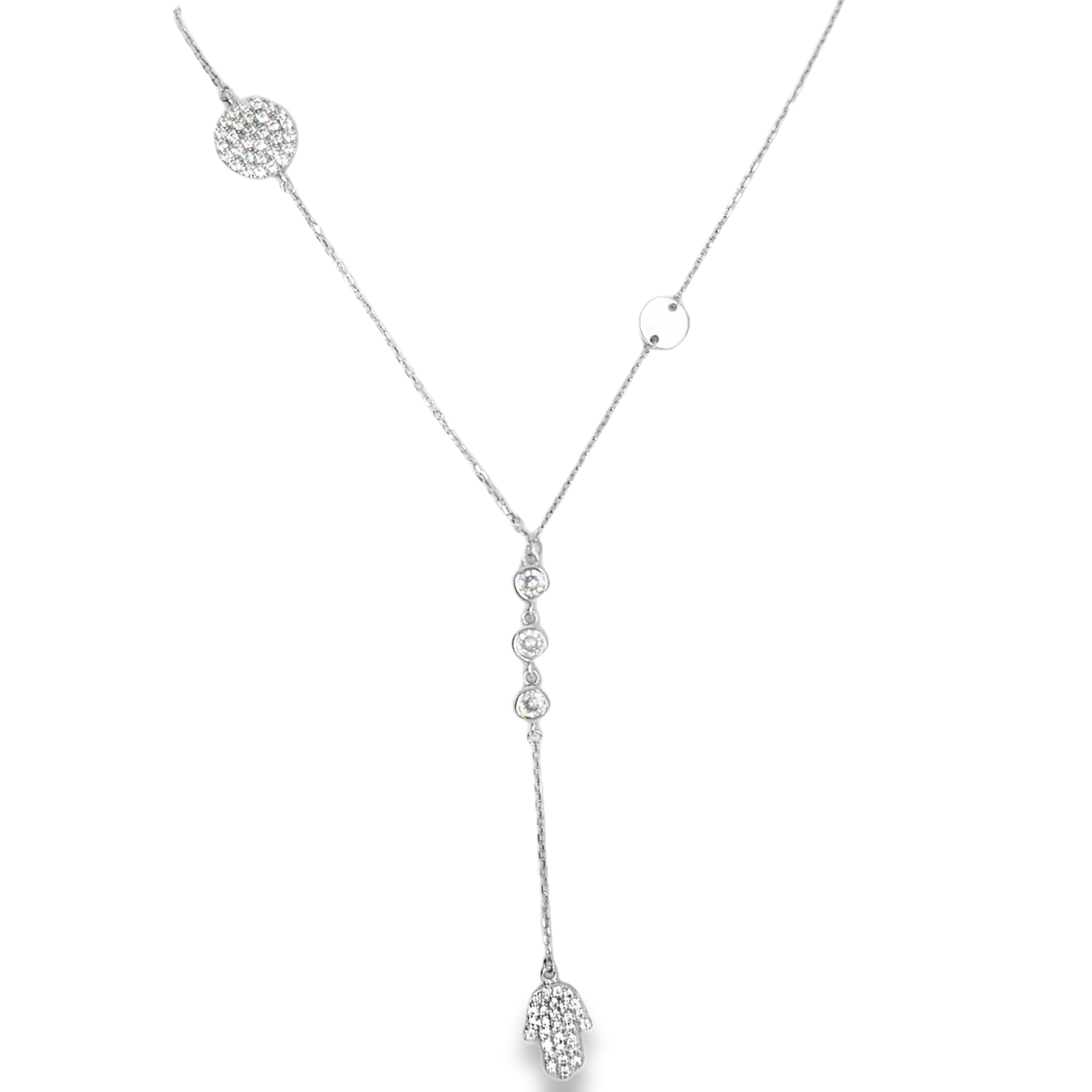 Sterling Silver Hanging Hamsa Hand