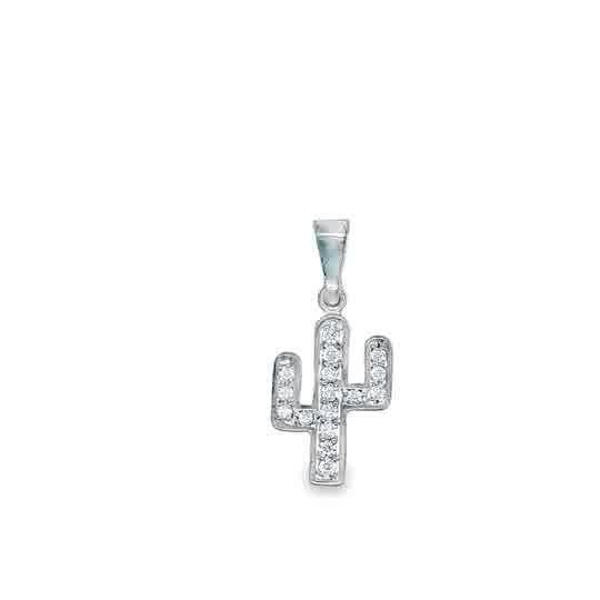 Sterling Silver Women's CZ Charm