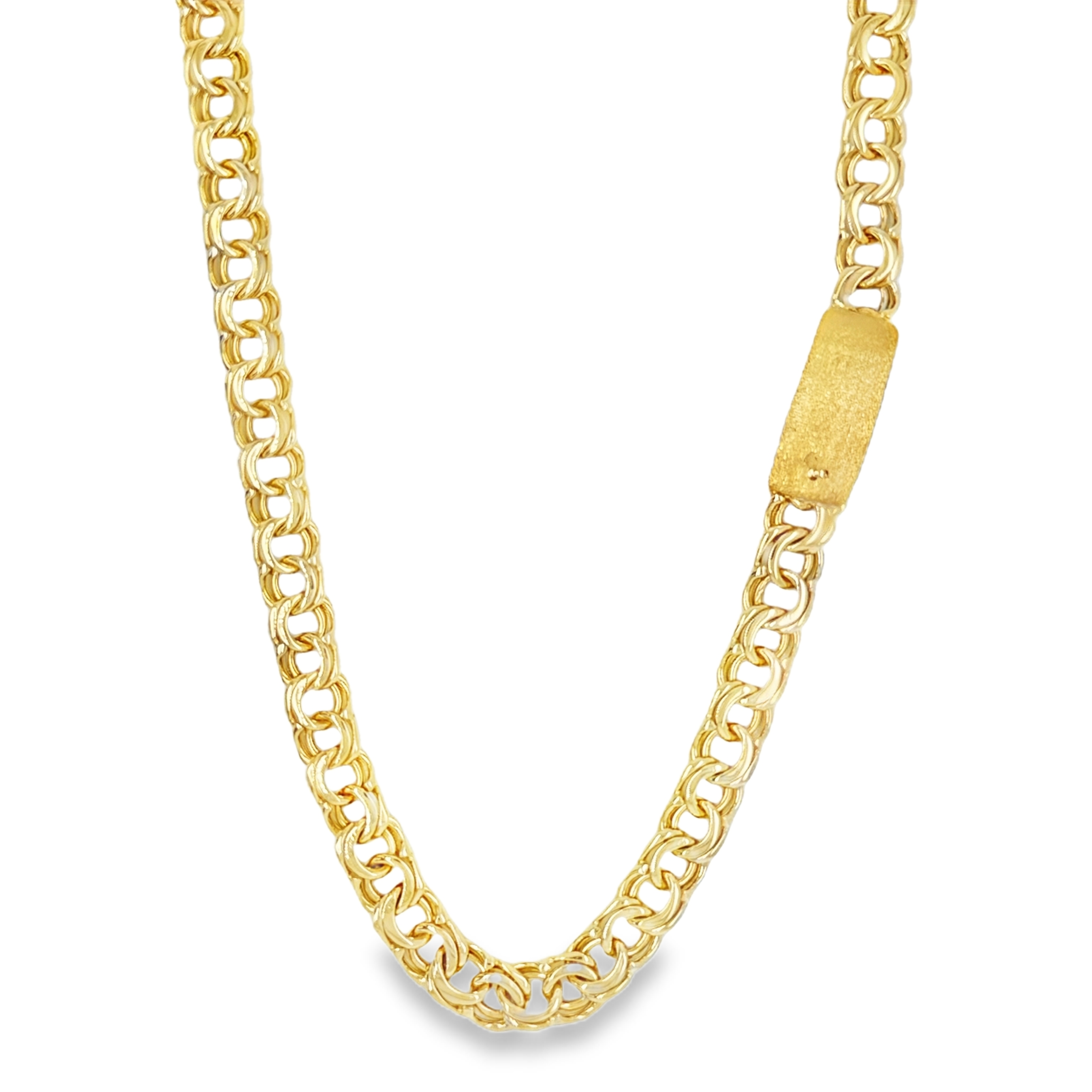 10KT Gold 7MM Regular Chino Link Chain 18 Inches